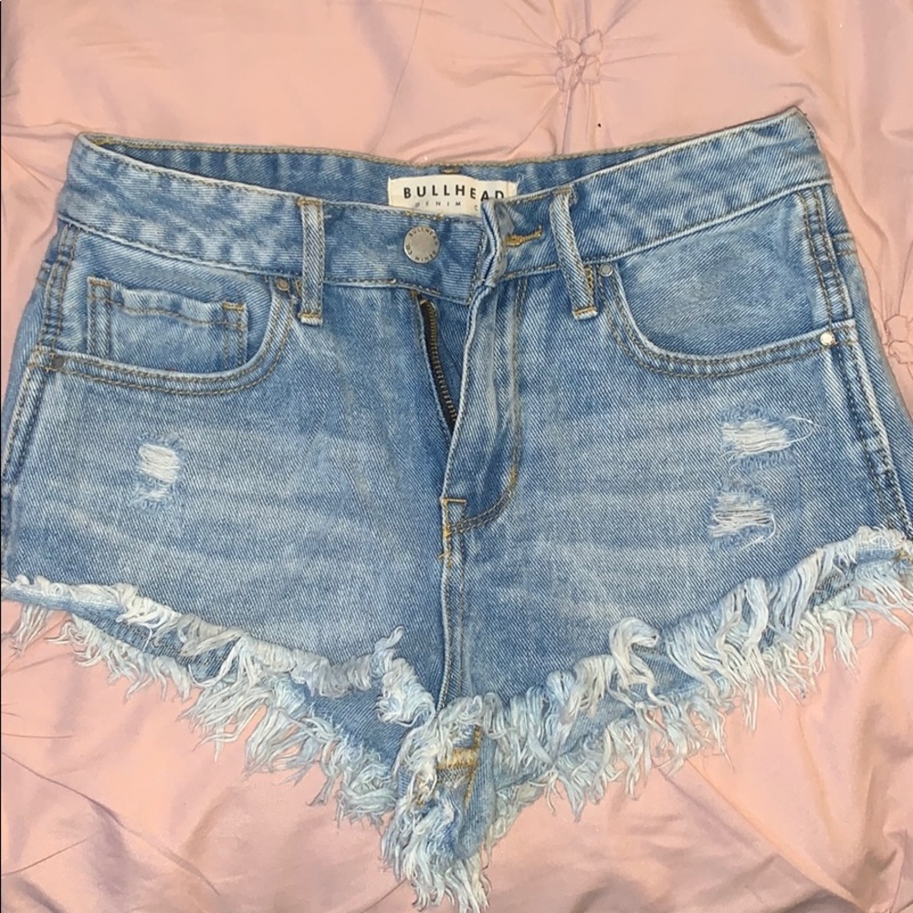 High Rise Demin Shorts